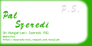 pal szeredi business card